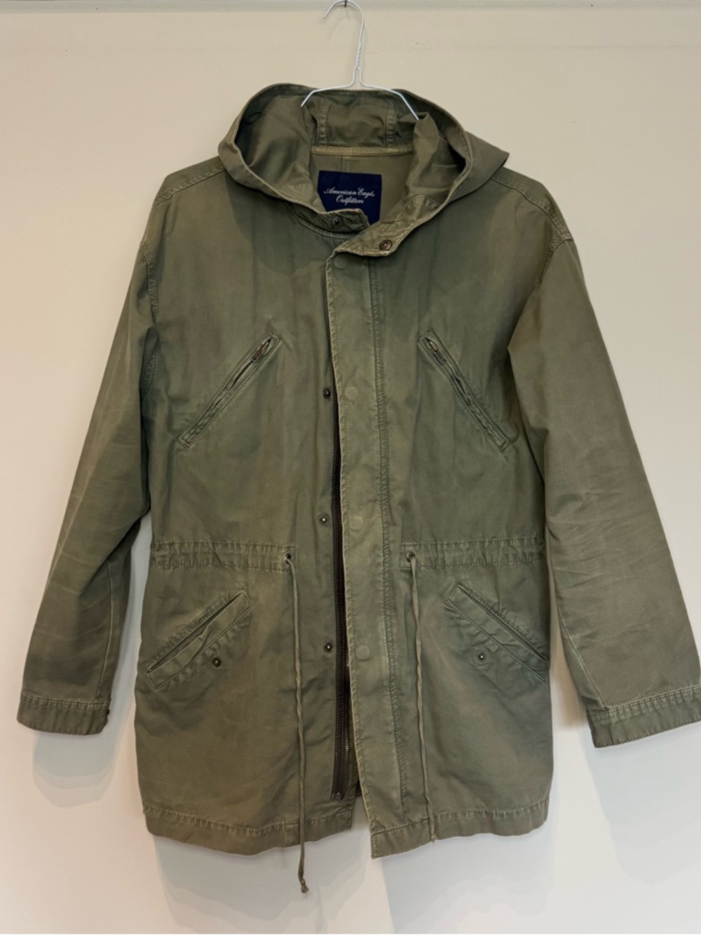 American Eagle Outfitters Olive Utility Hooded jacket